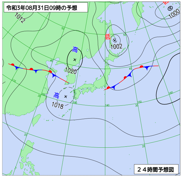 気象庁作成天気図