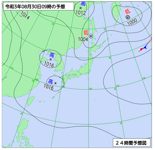 気象庁作成天気図