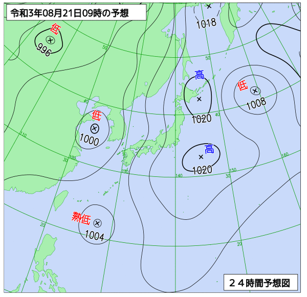 気象庁地上予想天気図