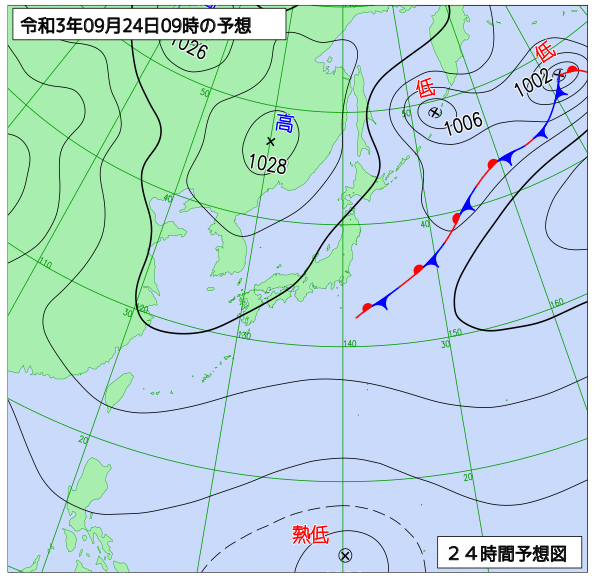 気象庁作成天気図