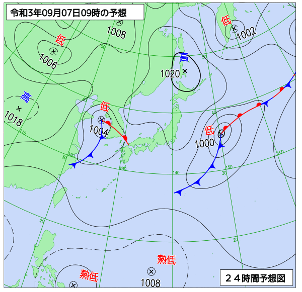 気象庁作成天気図