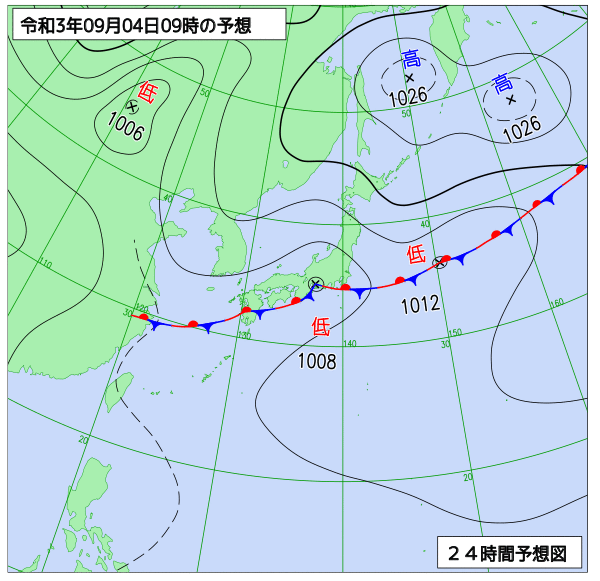 気象庁作成天気図