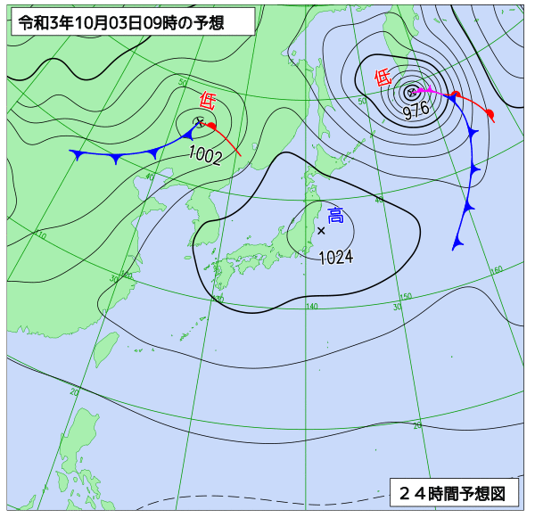 気象庁作成天気図