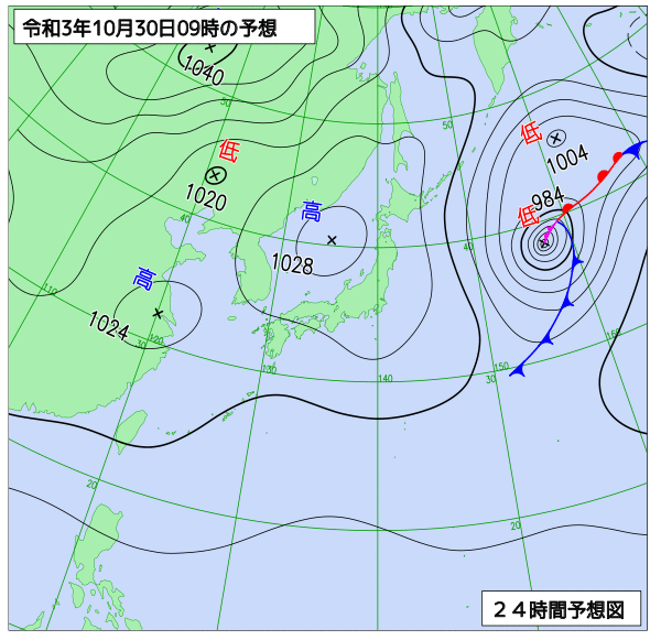 気象庁作成天気図