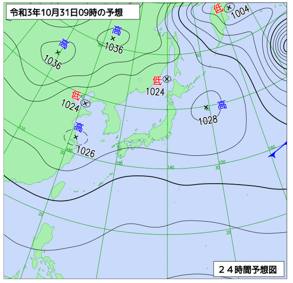 気象庁作成天気図