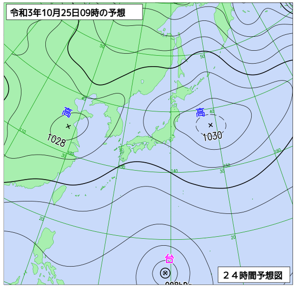 気象庁作成天気図