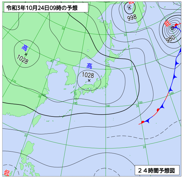 気象庁作成天気図