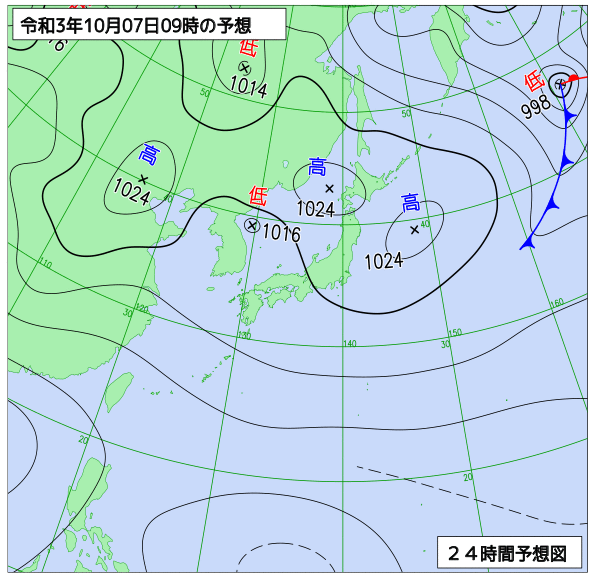 気象庁作成天気図