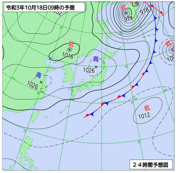 気象庁作成天気図