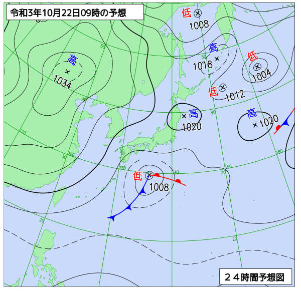 気象庁作成天気図