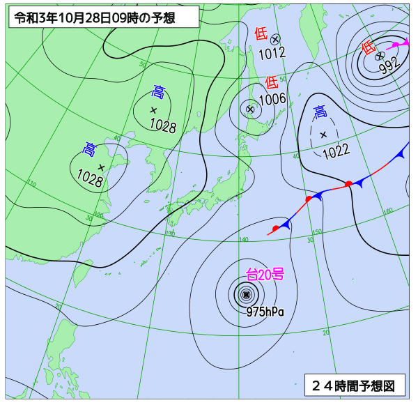 気象庁作成天気図