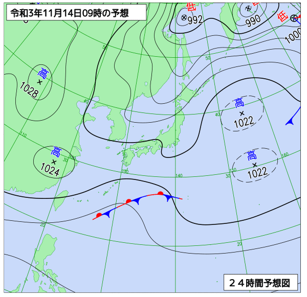 気象庁作成天気図