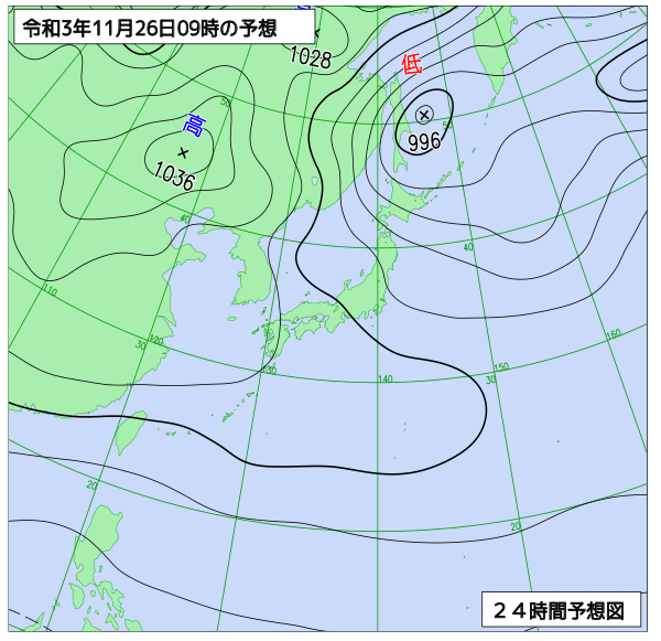 気象庁作成天気図