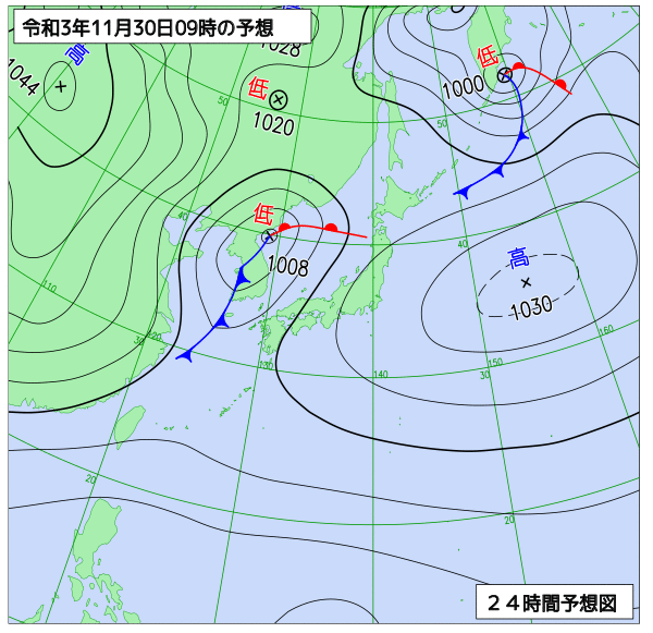 気象庁作成天気図