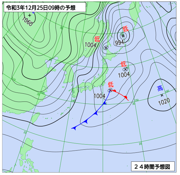 気象庁作成天気図