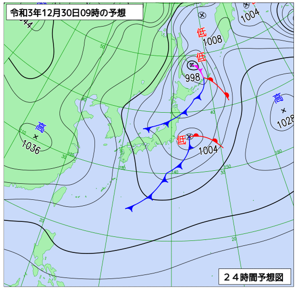 気象庁作成天気図