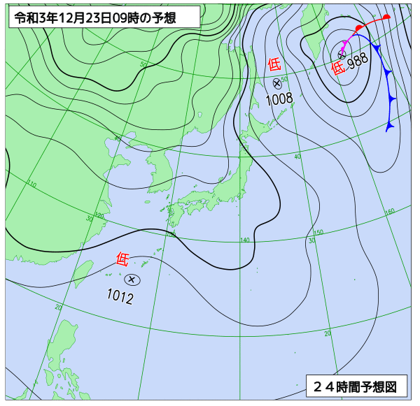 気象庁作成天気図