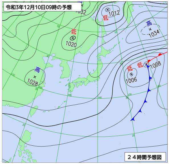 気象庁作成天気図