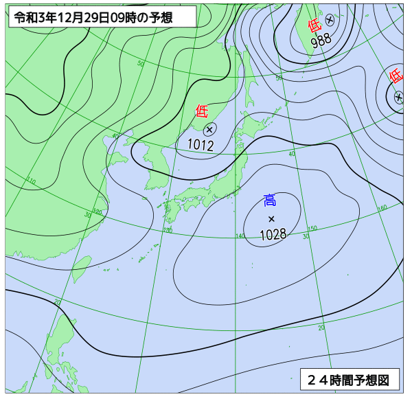 気象庁作成天気図