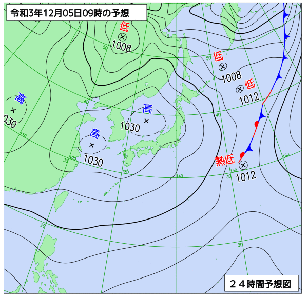 気象庁作成天気図