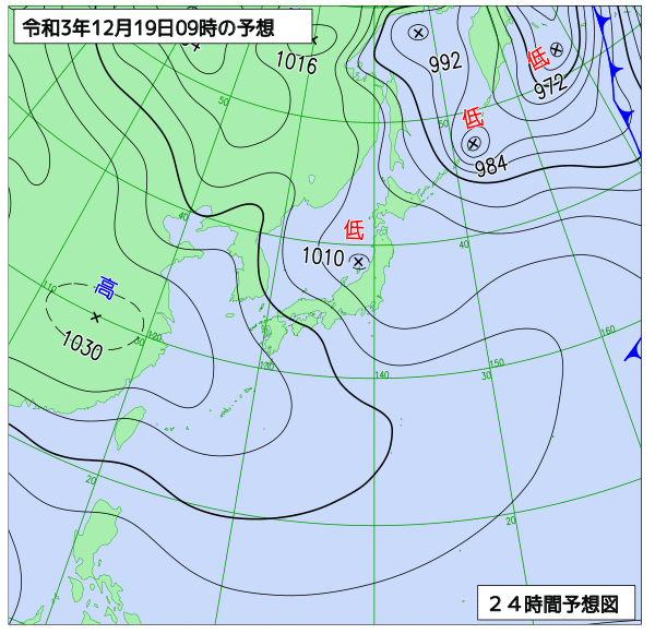 気象庁作成天気図