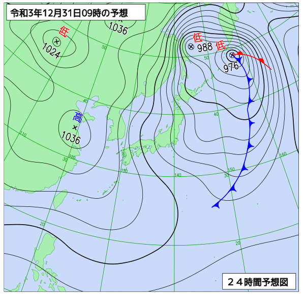 気象庁作成天気図