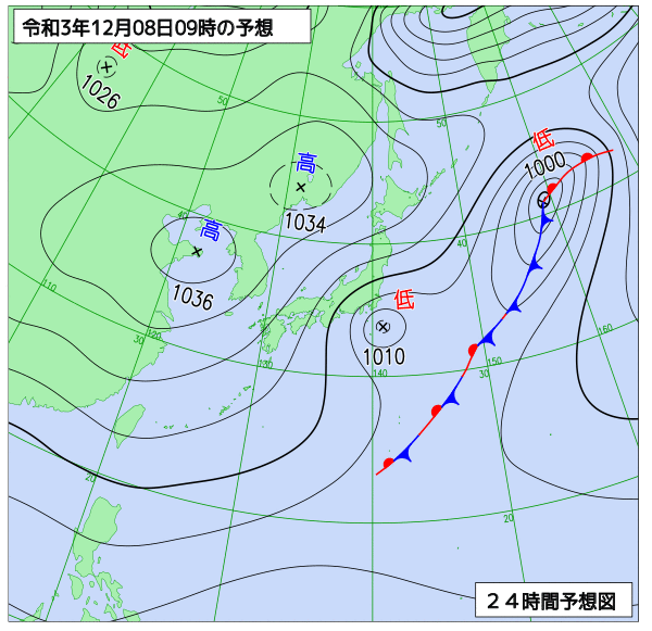 気象庁作成天気図