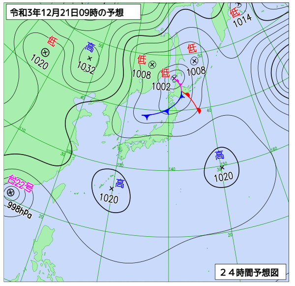 気象庁作成天気図