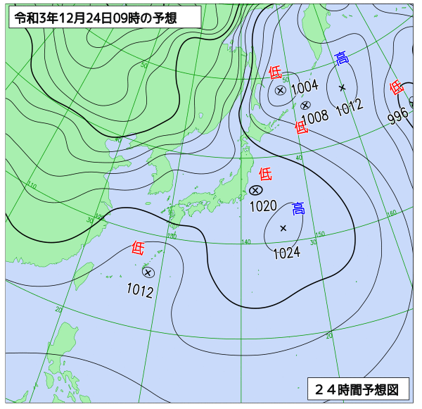 気象庁作成天気図