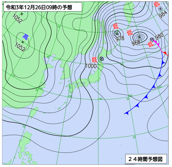 気象庁作成天気図