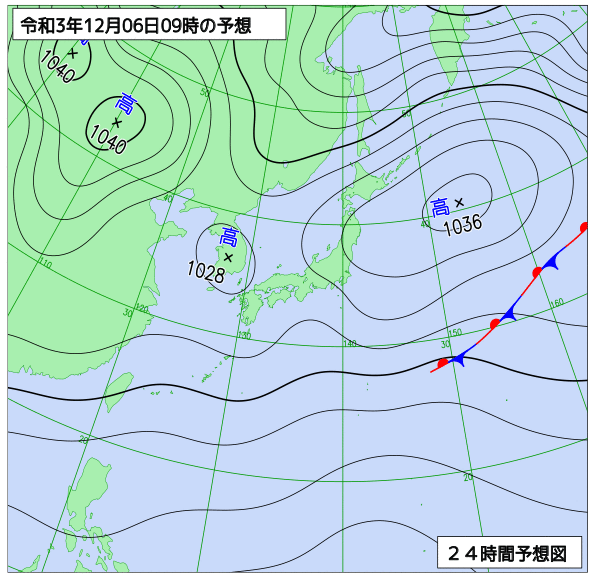 気象庁作成天気図