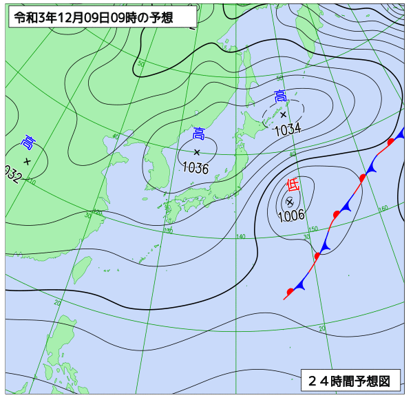 気象庁作成天気図