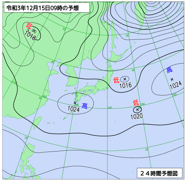 気象庁作成天気図