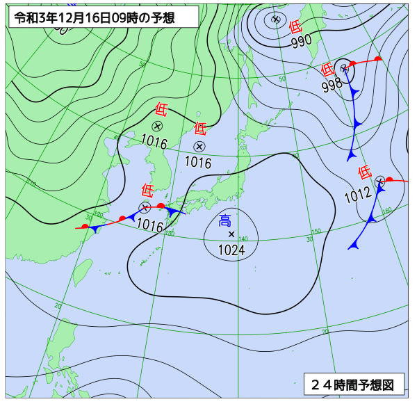 気象庁作成天気図