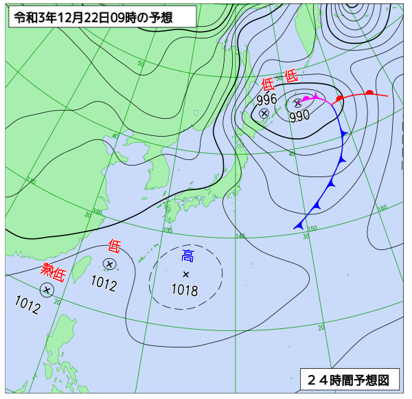 気象庁作成天気図