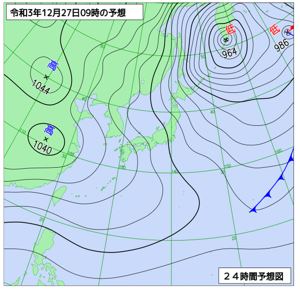 気象庁作成天気図