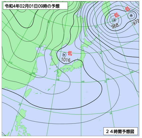 気象庁作成天気図