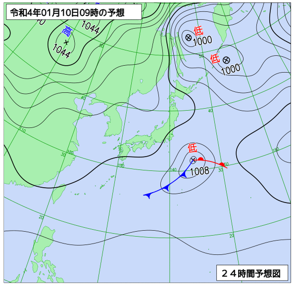 気象庁作成天気図