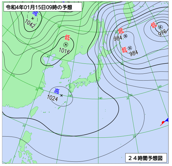 気象庁作成天気図