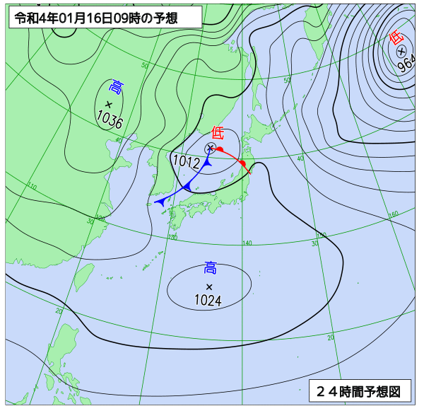 気象庁作成天気図