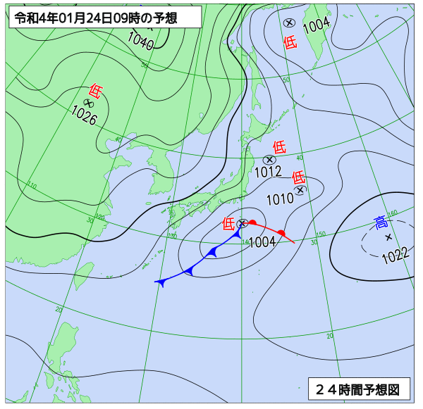 気象庁作成天気図