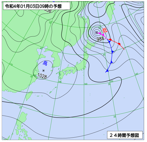 気象庁作成天気図