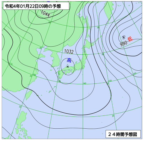 気象庁作成天気図