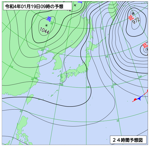 気象庁作成天気図