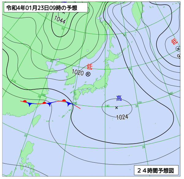 気象庁作成天気図