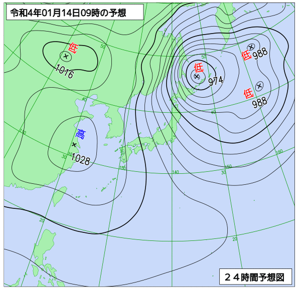 気象庁作成天気図