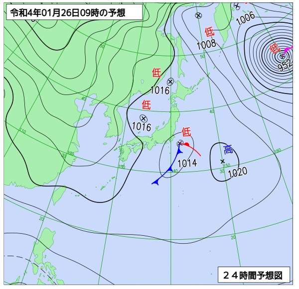 気象庁作成天気図