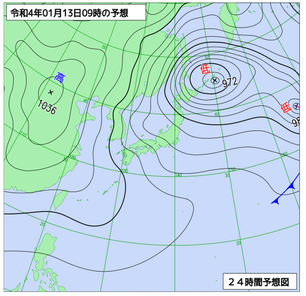 気象庁作成天気図