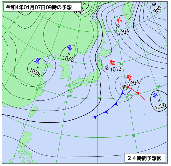 気象庁作成天気図