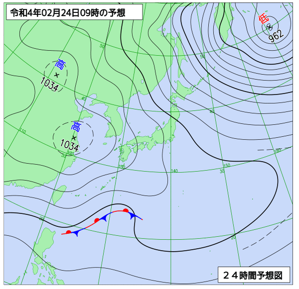 気象庁作成天気図